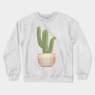 Cactus Doodle Potted House Plant Crewneck Sweatshirt